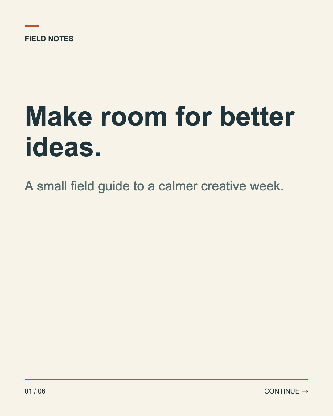 Actual KotoPanels output: Make room for better ideas.